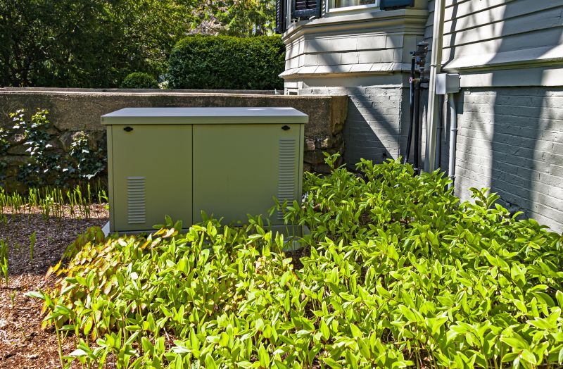 Residential Backup Generator in a Yard